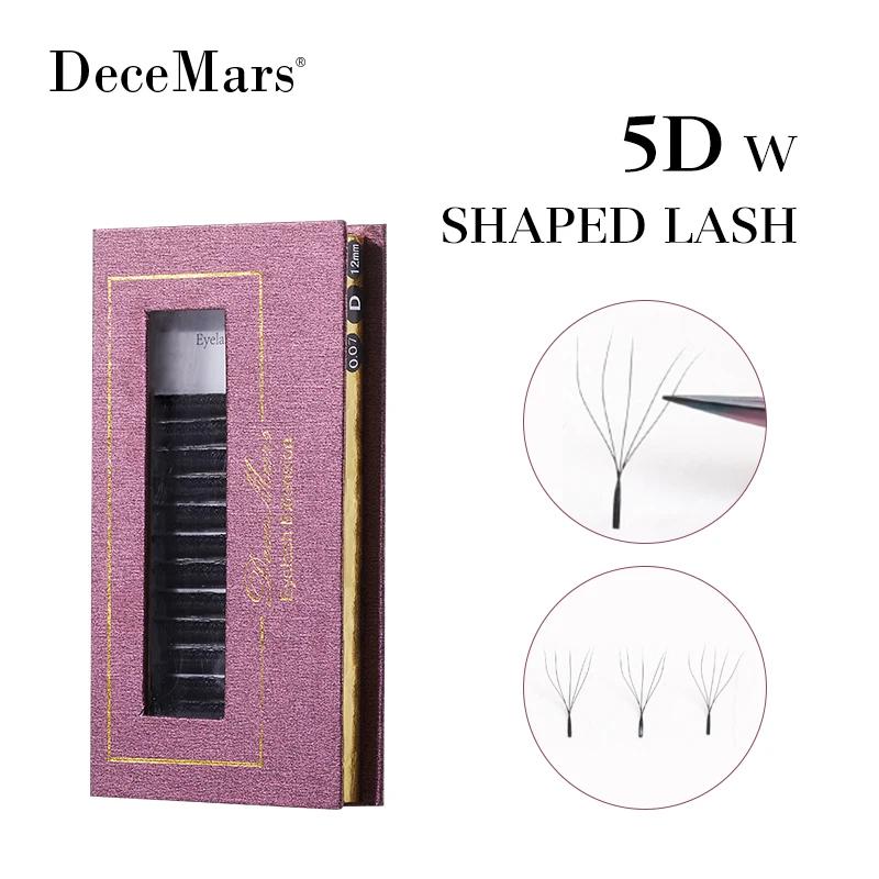 DeceMars 5D W-Shaped False Eyelash Extension (12 Lines/Tray) Handmade in Shanghai